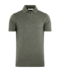 SUITSUPPLY  Poloshirt dunkelgrün knopffrei 
