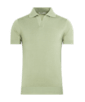 SUITSUPPLY  Light Green Buttonless Polo