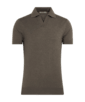 SUITSUPPLY  Taupe Buttonless Polo