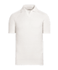 SUITSUPPLY  Off-White Ribbed Buttonless Polo