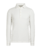 SUITSUPPLY  Koszulka polo frotte z długimi rękawami biała