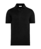SUITSUPPLY  Black Buttonless Polo