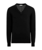 SUITSUPPLY  Pullover schwarz V-Ausschnitt