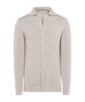 SUITSUPPLY  Light Taupe Long Sleeve Polo Cardigan