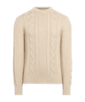 SUITSUPPLY  Light Brown Cable Crewneck