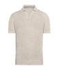 SUITSUPPLY  Sand Crochet Buttonless Polo