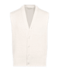 SUITSUPPLY  米白色无袖开襟衫