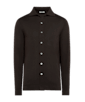 SUITSUPPLY  Dark Brown Long Sleeve Polo Cardigan