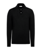 SUITSUPPLY  Black Merino Long Sleeve Polo