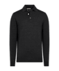 SUITSUPPLY  Polo de manga larga gris oscuro merino