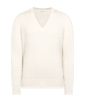 SUITSUPPLY  Off-White Cable V-Neck