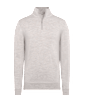 SUITSUPPLY  Light Grey Merino Half Zip