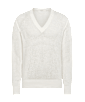SUITSUPPLY  Off-White Crochet V-Neck