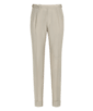 SUITSUPPLY  Pantalones Braddon marrón claro plisados