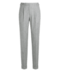 SUITSUPPLY  Light Grey Pleated Vigo Trousers