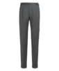 SUITSUPPLY  Dark Grey Herringbone Pleated Vigo Trousers