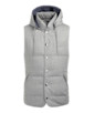 SUITSUPPLY  Light Grey Hooded Padded Vest