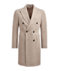 SUITSUPPLY  Light Brown Herringbone Custom Made Overcoat