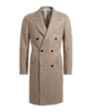 SUITSUPPLY  Abrigo Custom Made marrón intermedio punto de espiga