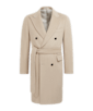 SUITSUPPLY  Light Brown Belted Overcoat