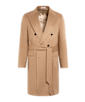 SUITSUPPLY  Mid Brown Belted Overcoat