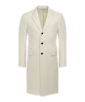 SUITSUPPLY  Off-White Herringbone Overcoat