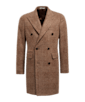 SUITSUPPLY  Mid Brown Checked Overcoat