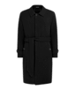 SUITSUPPLY  Black Herringbone Belted Overcoat