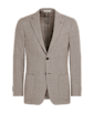 SUITSUPPLY  Mid Brown Checked Tailored Fit Havana Blazer