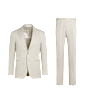 SUITSUPPLY  Sand Three-Piece Tailored Fit Havana Suit