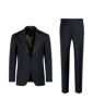 SUITSUPPLY  Navy Three-Piece Tailored Fit Havana Tuxedo