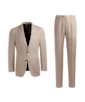 SUITSUPPLY  Light Brown Houndstooth Havana Suit