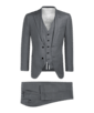 SUITSUPPLY  Mid Grey Bird's Eye Jort Suit