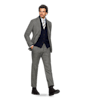 SUITSUPPLY  Havana Brown Houndstooth Suit