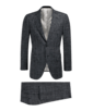 SUITSUPPLY  Dark Grey Checked Lazio Suit