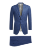 SUITSUPPLY  Mid Blue Checked Lazio Suit