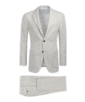 SUITSUPPLY  Light Grey Houndstooth Havana Suit