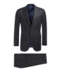 SUITSUPPLY  Dark Grey Herringbone Lazio Suit