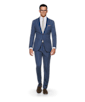 SUITSUPPLY  Mid Blue Striped Jort Suit