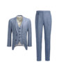 SUITSUPPLY  Light Blue Houndstooth Havana Suit