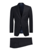 SUITSUPPLY  Navy Herringbone Napoli Suit