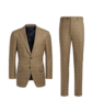 SUITSUPPLY  Lazio hundtandsmönstrad brun kostym