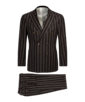SUITSUPPLY  Brown Striped Havana Suit