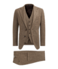 SUITSUPPLY  Brown Herringbone Jort Suit
