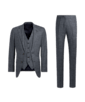 SUITSUPPLY  Mid Grey Three-Piece Lazio Suit