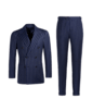 SUITSUPPLY  Dark Blue Striped Jort Suit