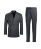 SUITSUPPLY  Dark Grey Striped Jort Suit