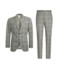 SUITSUPPLY  Light Grey Checked Napoli Suit