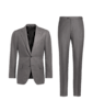 SUITSUPPLY  Dark Grey Bird's Eye Lazio Suit