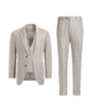 SUITSUPPLY  Light Brown Three-Piece Havana Suit
